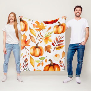 Fall Print Fleece Blanket