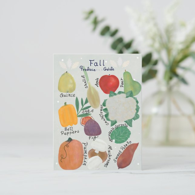 Fall Produce Guide Postcard (Standing Front)