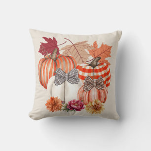 Fall Pumkin Floral Cushion