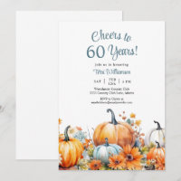 Fall Pumpkin 60th Birthday Cheers to 60 Years