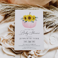 Fall Pumpkin and Sunflower Girl Baby Shower