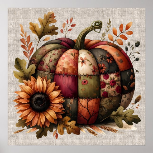 Fall Pumpkin Artwork Poster (Front)