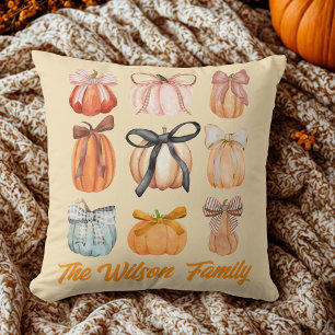 fall pumpkin autumn orange watercolor  cushion