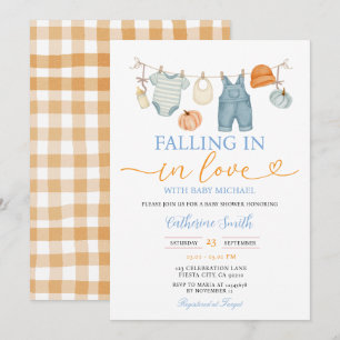 Fall Pumpkin Baby Clothes Baby shower Autumn Invitation