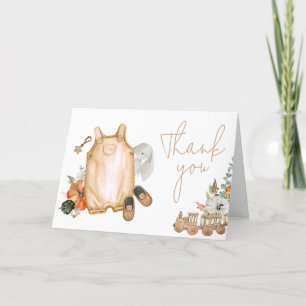 Fall Pumpkin Baby Clothes Baby Shower Thank You Card
