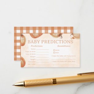 Fall Pumpkin Baby Predictions Enclosure Card