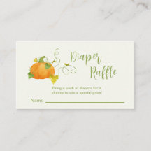 FALL PUMPKIN BABY SHOWER Diaper Raffle