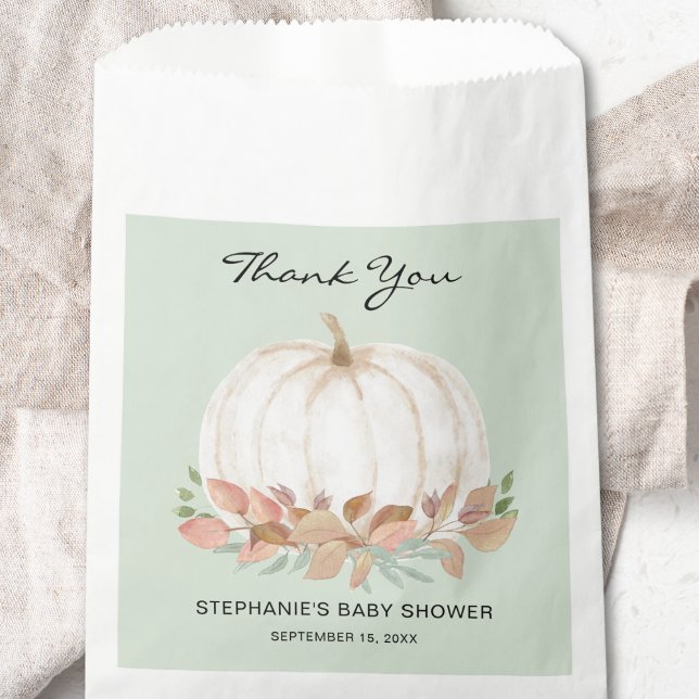  Fall Pumpkin Baby Shower Favour Bags (Creator Uploaded)