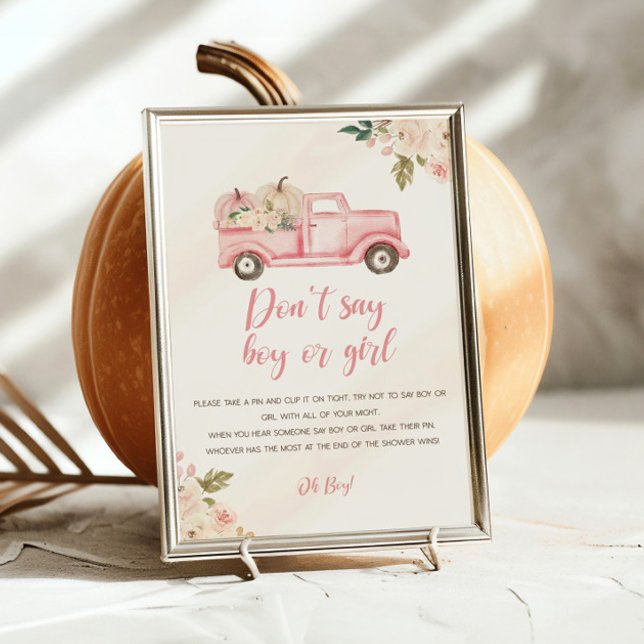 Fall Pumpkin Baby Shower Game Poster (Creator Uploaded)