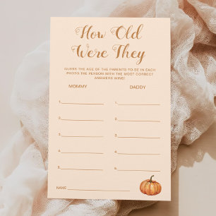Fall Pumpkin Baby Shower Guess the Age Game
