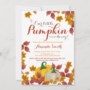 Fall Pumpkin Baby Shower invitation