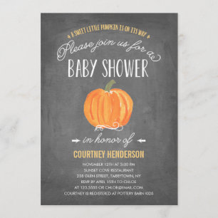Fall Pumpkin   Baby Shower Invitation