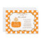 Fall Pumpkin Baby Shower Invitation Girl