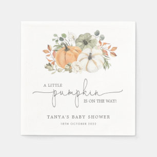Fall Pumpkin Baby Shower  Napkin