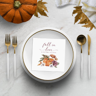 Fall Pumpkin Baby Shower Napkin