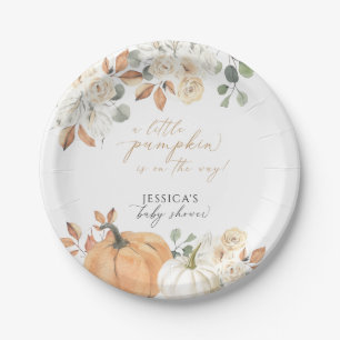 fall pumpkin baby shower Paper Plate 