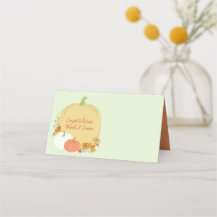 Fall Pumpkin Baby Shower  Place Card