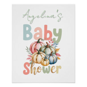 Fall Pumpkin Baby Shower Poster
