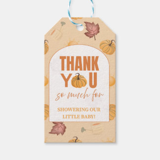Fall Pumpkin Baby Shower Thank You Favour Tag