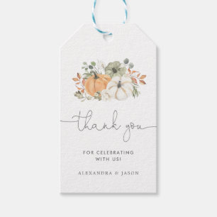 Fall Pumpkin Baby Shower Thank You Gift Tags