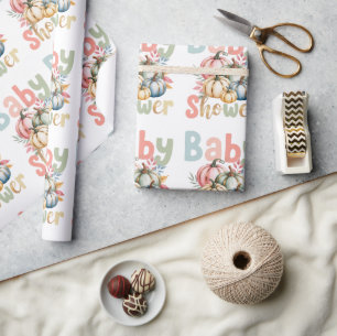 Fall Pumpkin Baby Shower Wrapping Paper