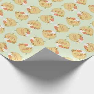 Fall Pumpkin Baby Shower Wrapping Paper