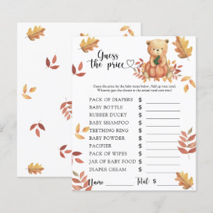 Fall pumpkin bear - Guess the price! Game