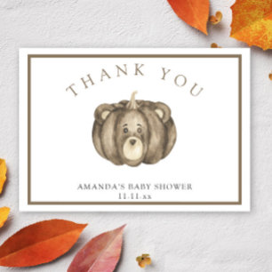 Fall pumpkin bear - thank you