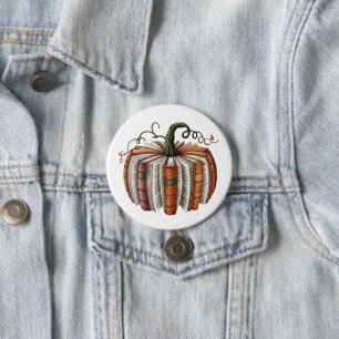Fall Pumpkin Book Lover Booktok Halloween 7.5 Cm Round Badge