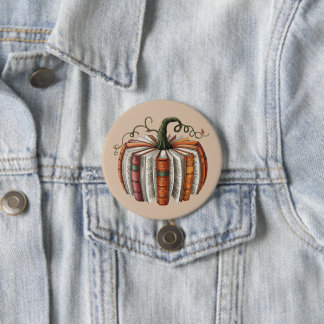 Fall Pumpkin Book Lover Booktok Halloween 7.5 Cm Round Badge