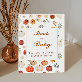 Fall Pumpkin Books For Baby Baby Shower  Pedestal Sign