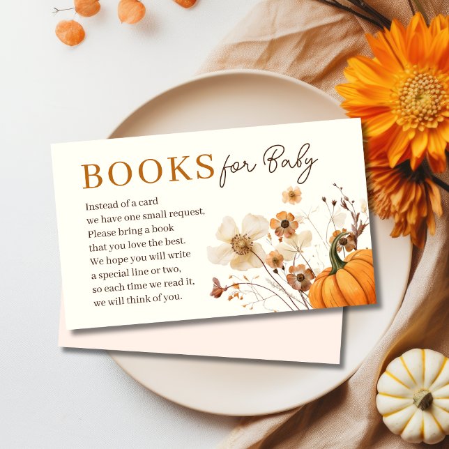 Fall Pumpkin Books for Baby Enclosure Card (Pumpkin Books fro baby enclosure card)