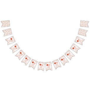 Fall Pumpkin Bow Orange Flowers Arch Birthday Bunting