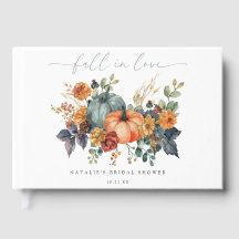 Fall Pumpkin Bridal Shower Guest Book