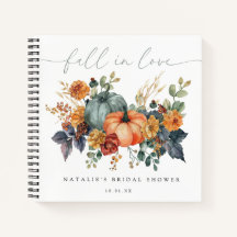 Fall Pumpkin Bridal Shower Guest Book