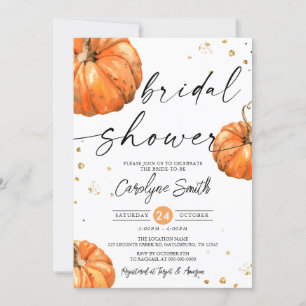 Fall Pumpkin Bridal Shower Invitation