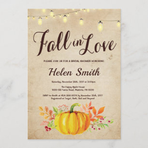 Fall Pumpkin Bridal Shower Invitation