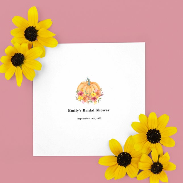 Fall Pumpkin Bridal Shower  Napkin (Creator Uploaded)