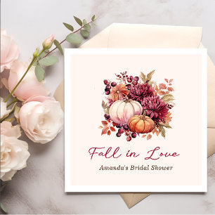 Fall Pumpkin Bridal Shower Paper Plates Napkin