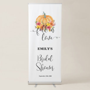 Fall Pumpkin Bridal Shower Retractable Banner