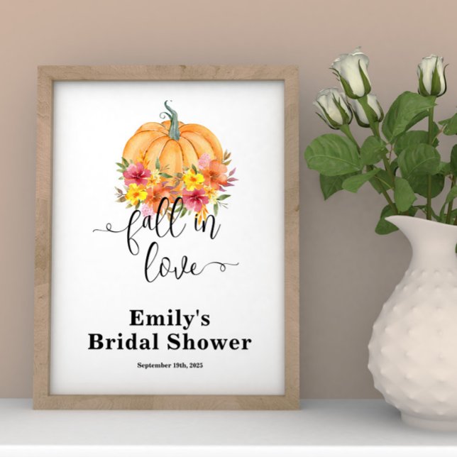 Fall Pumpkin Bridal Shower Welcome Poster (Creator Uploaded)
