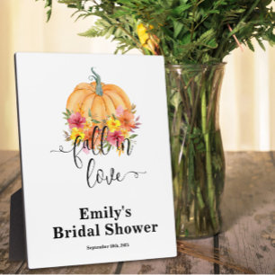 Fall Pumpkin Bridal Shower Welcome Sign  Plaque