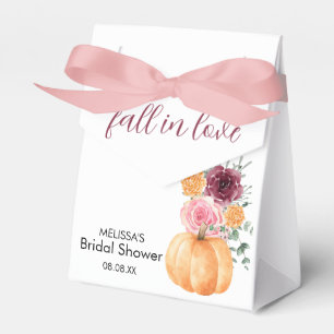 Fall Pumpkin Burgundy Blush Pink Thank You Favour Box