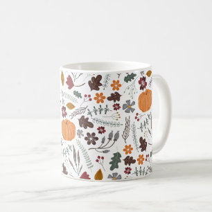 Fall pumpkin contemporary graphic pattern coffee mug