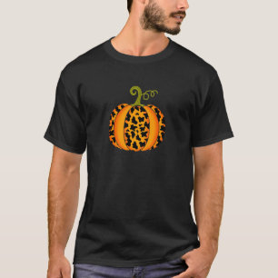 Fall Pumpkin Cow Print Halloween Costume Boys Girl T-Shirt