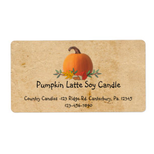 Fall Pumpkin Custom Product Business Label