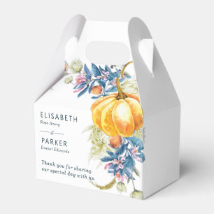 Fall Pumpkin Custom Wedding Thank you Favour Box