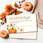 Fall Pumpkin Diaper Raffle Enclosure Card<br><div class="desc">Are you looking for beautiful baby shower diaper raffle enclosure cards? Check out this Fall Pumpkin Diaper Raffle Enclosure Card. It features a watercolor pumpkin and beautiful dried wildflowers. You can add your own details very easily by using the template fields. We have a whole collection of matching items and...</div>