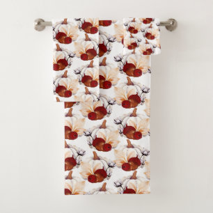 Fall Pumpkin Field Bath Towel Set