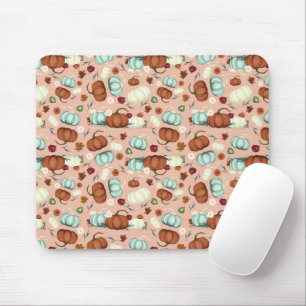 Fall Pumpkin Floral Mouse Mat